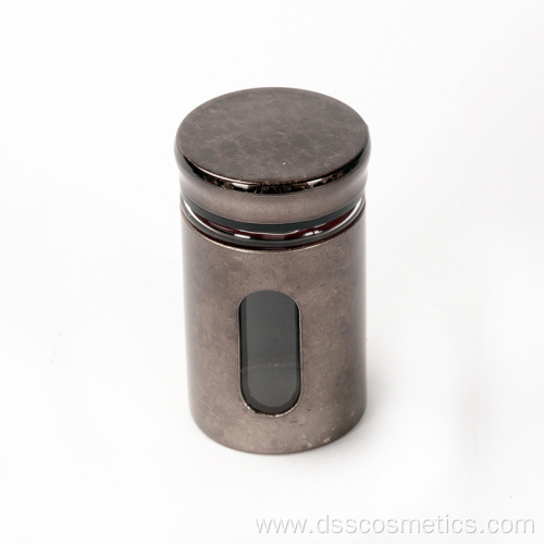 Hot selling black hexagonal spice jars set sealed can can keep fresh and easy to clean. It can be used in the kitchen